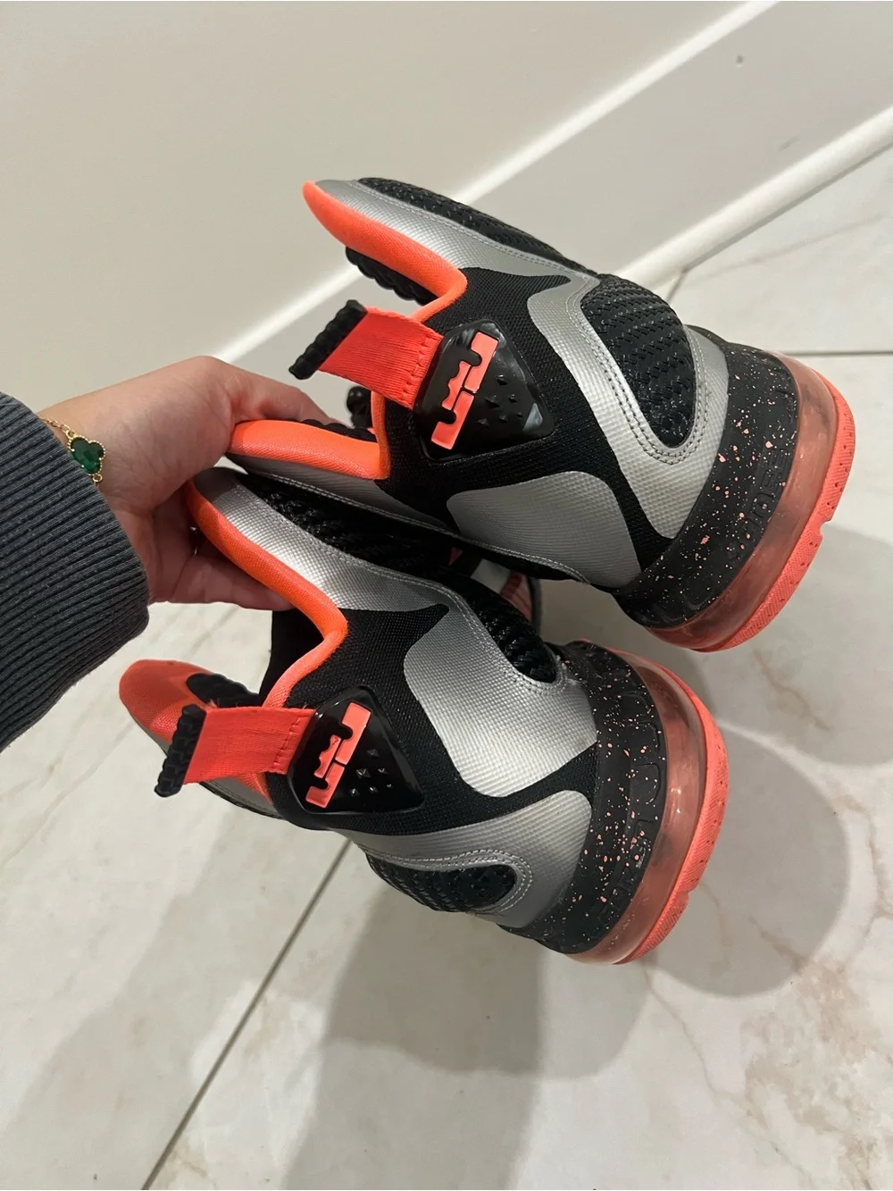 Nike LeBron 9 Bright Mango Sneakers Size 14 US
